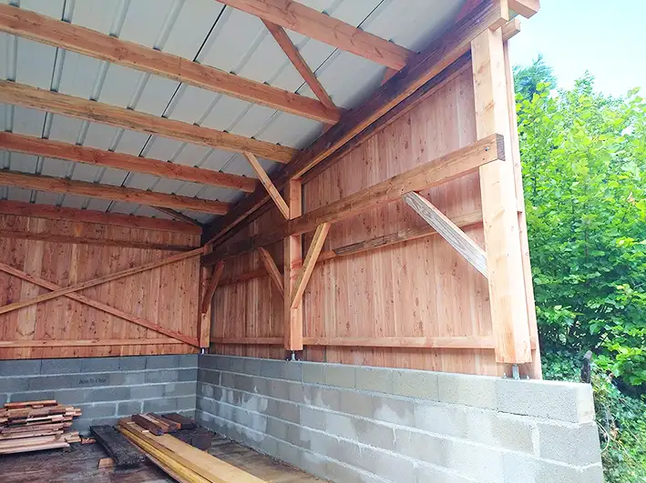Charpente bois abris extérieur 3