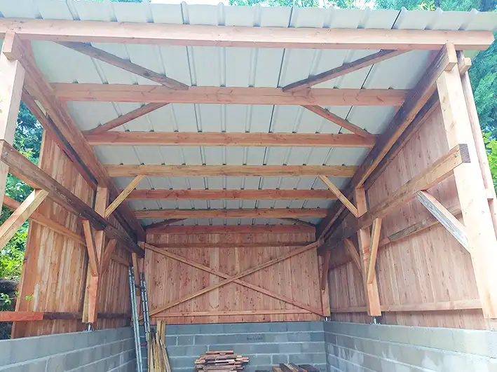 Charpente bois abris extérieur 4