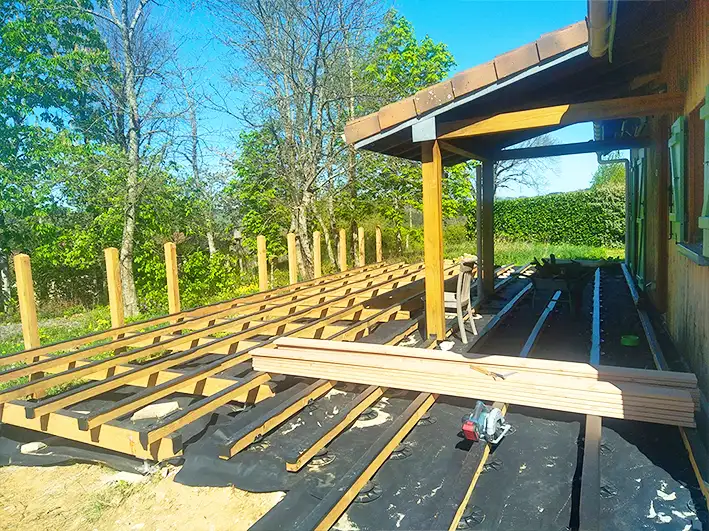 Pose terrasse bois figeac