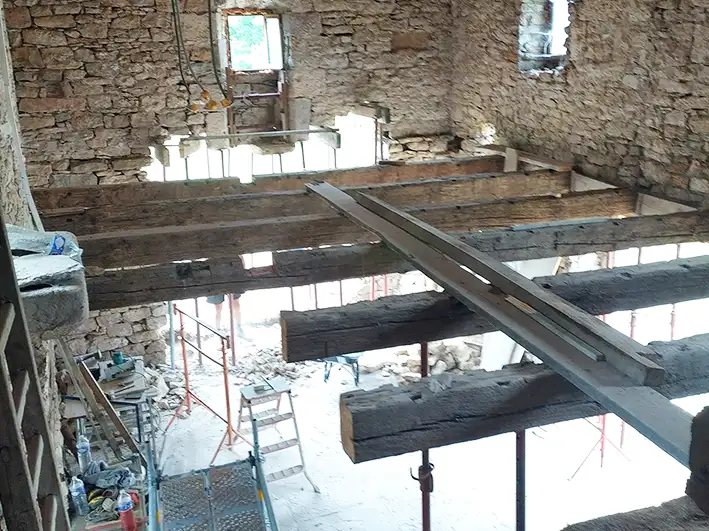 Reprise parquet solives