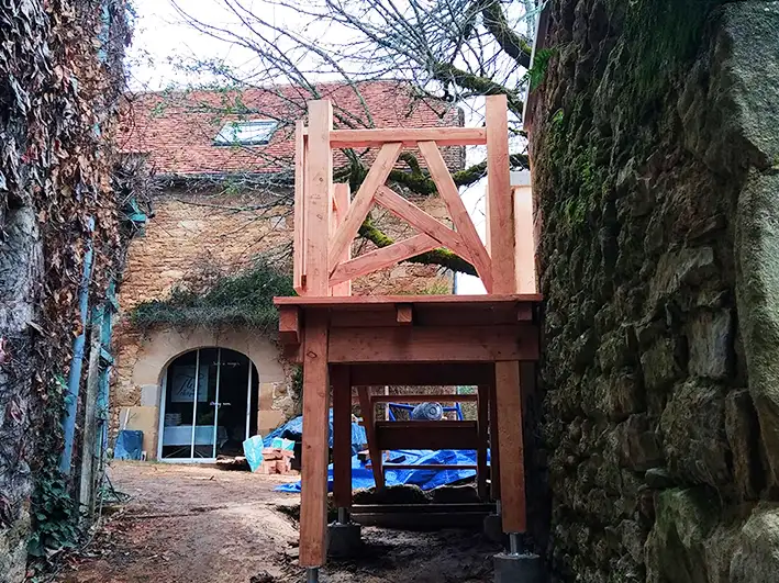 Structure bois escalier figeac